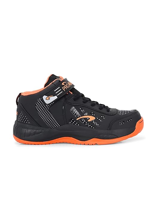 Pro ASE Basketball Shoes with Rubber Sole & Breathable Upper | Indoor & Outdoor Court | Shock Absorption Lining, Anti-Slip, Lightweight & Durable with Velcro for Best Fit | Men, Women & Unisex