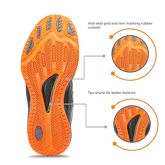 Pro ASE Basketball Shoes with Rubber Sole & Breathable Upper | Indoor & Outdoor Court | Shock Absorption Lining, Anti-Slip, Lightweight & Durable with Velcro for Best Fit | Men, Women & Unisex