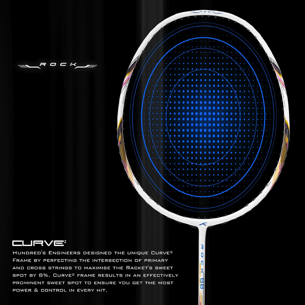 Hndrd Rock 88 Badminton Racket 32 lbs